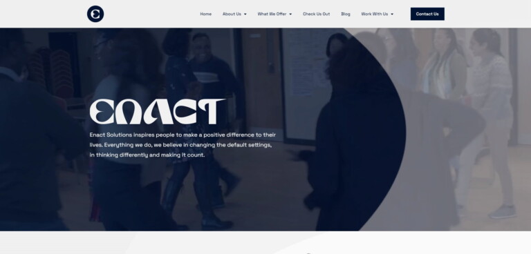 Enact Solutions website homepage