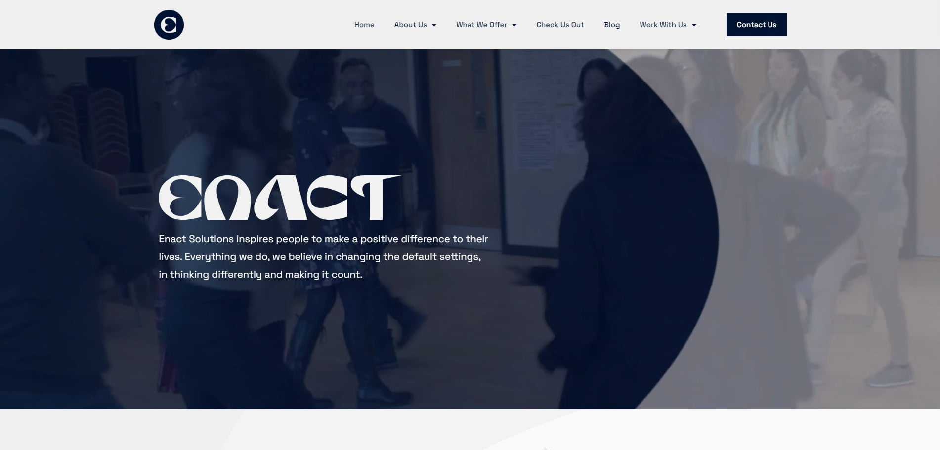 Enact Solutions website homepage