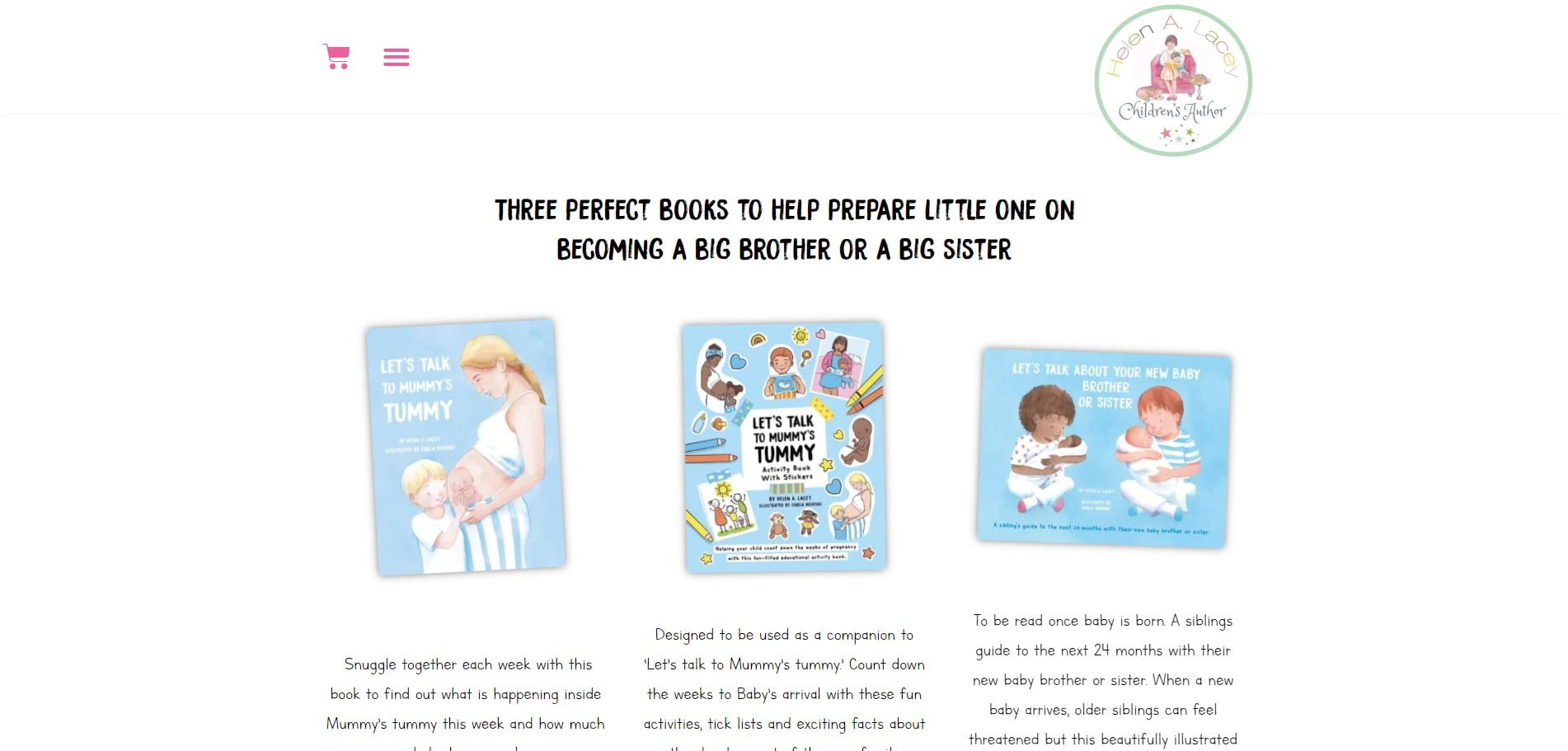 Helen Lacey children’s author website homepage