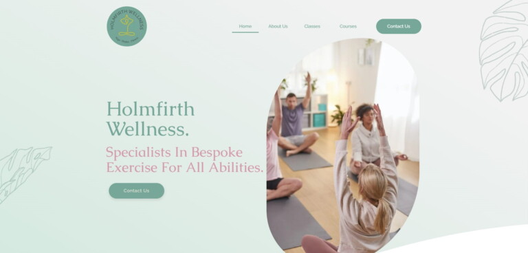 Holmfirth Wellness website homepage