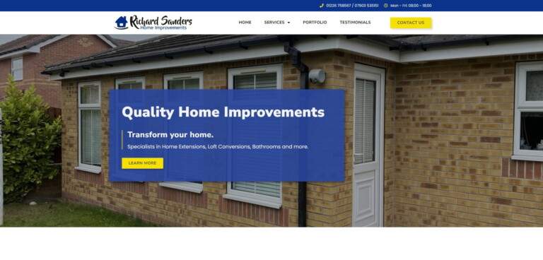 Richard Sanders Home Improvements website homepage