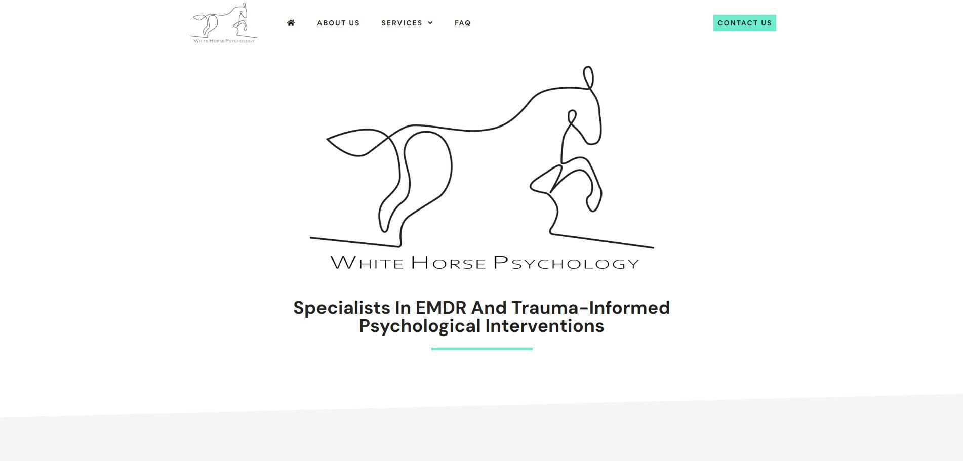 White Horse Psychology website homepage
