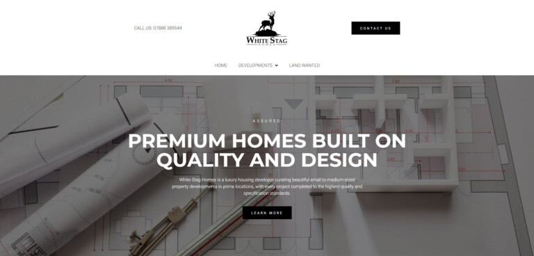 White Stag Homes website homepage