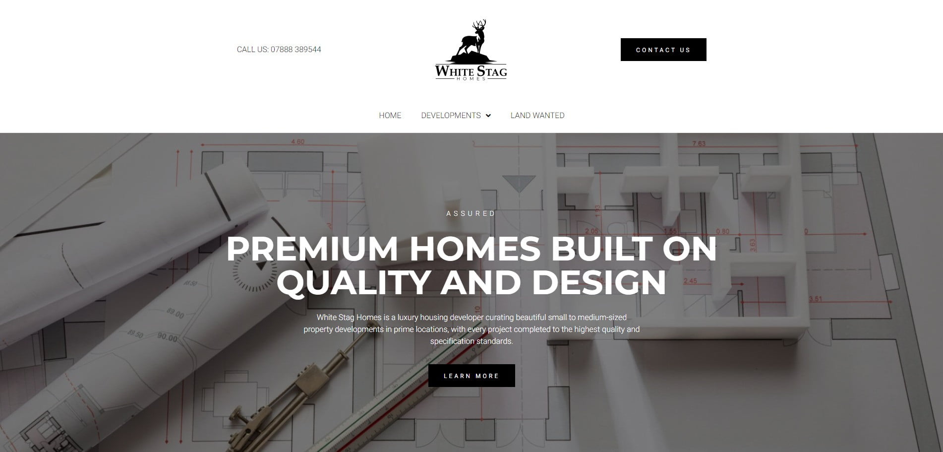 White Stag Homes website homepage